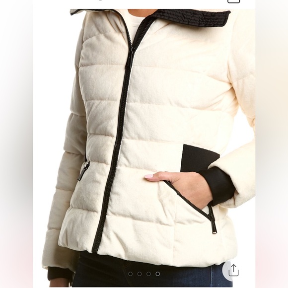 Laundry by Shelli Segal Quilted Fleece Jacket in Cream, Size Medium, NWT - Picture 3 of 17